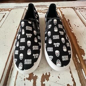 WWE Chalk Line Stone Cold Steve Austin SCSA Austin 3:16 Slip On Shoes Mens 9.5